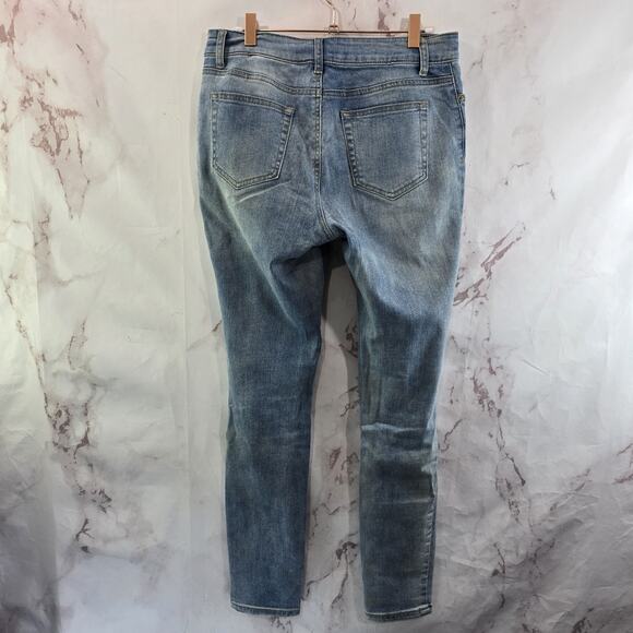 Garnet Hill Jeans Womens 28 X 32 High Rise Skinny Light Wash Organic Cotton - Picture 6 of 13